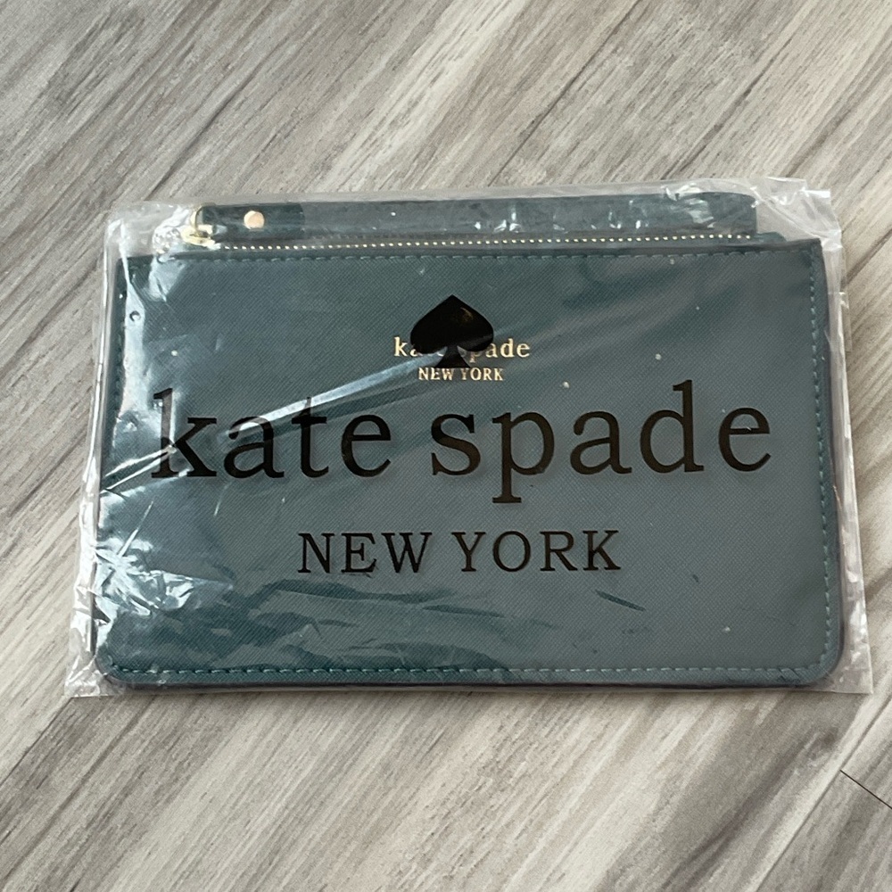 Kate Spade Forest Green Clutch with Gold Detail NWT - Picture 5 of 6